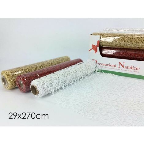 Nastro natalizio oro cm 29x270 per albero di Natale addobbi da decorazioni casa