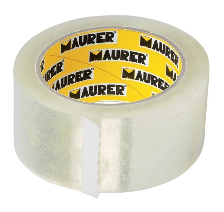 Image of Maurer - Nastro per Imballo Imballaggio Trasparente h 50mm 66 mtl Cf.6 Pz