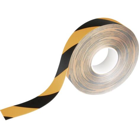 Nastro per marcatura del pavimento DURALINE® 50/07 R9 nero/giallo L.30m P.50mm