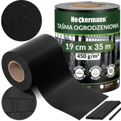 Nastro per recinzioni Heckermann 19 cm x 35 m - Nero