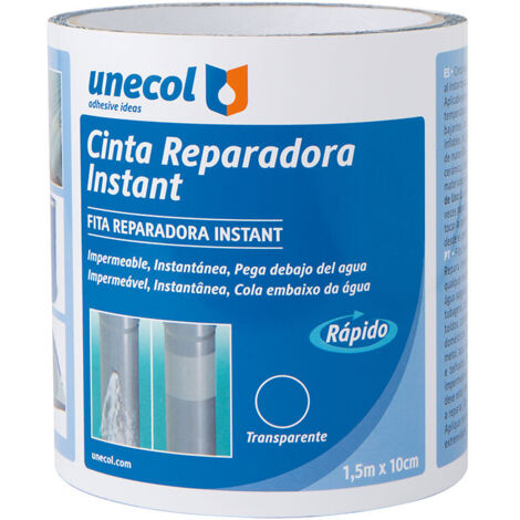 Nastro per riparazioni istantanee 10 cm x 1,5 m Trasparente A7711 Unecol