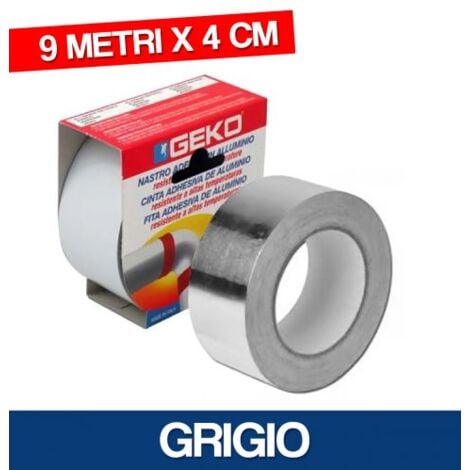 FERRAMENTA & CASALINGHI PER TUBI STUFA ALTA TEMPERATURA IN ALLUMINIO ADESIVO CANNA FUMARIA 20874V GRIGIO (20874)
