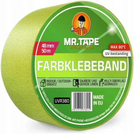 NASTRO PER VERNICIATURA IN CARTA VERDE 80°C con colla solvente, resistente ai raggi UV, 50 MM/50 M