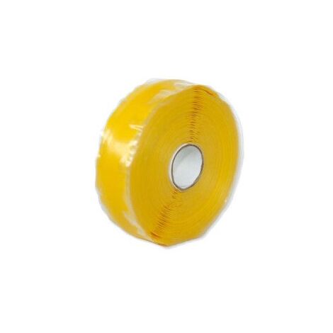 Nastro protettivo in silicone autovulcanizzante giallo mm h. 25,4 x sp. 0,5 x l. 3 mt A07-0001-06775
