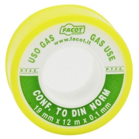 NASTRO P.T.F.E DIN USO GAS H 12 mm x 12 m (Pz.250)