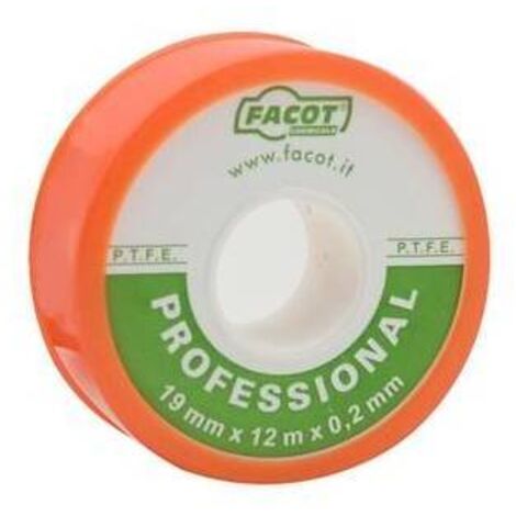 NASTRO P.T.F.E TEFLON PROFESSIONAL H 19 mm x 12 m FACOT