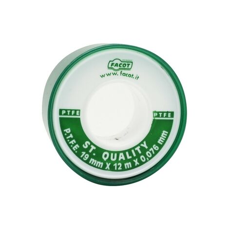 Nastro p.t.f.e teflon standard quality h 19 mm x 12 m