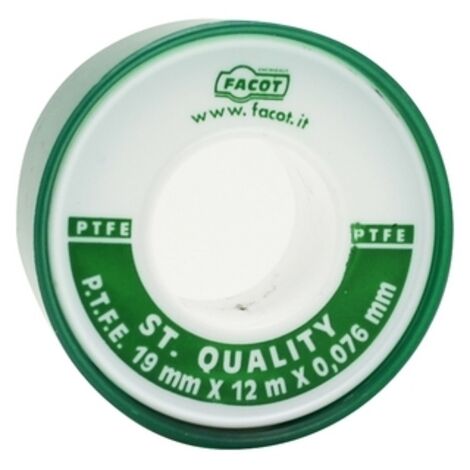 Nastro Teflon Professionale 19mm X 0.2mm X 15m - Per Sigillare Filettature Impianti Sanitari, Approvato PZH