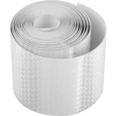Nastro riflettente - Bianco - 5 cm x 300 cm - Nastro riflettente - Autoadesivo - Nastro riflettente - Rotolo riflettente