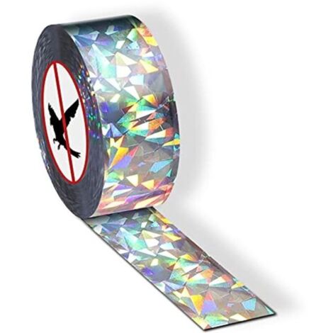 Nastro riflettente repellente per uccelli da 80 m x 2,4 cm per giardino e casa
