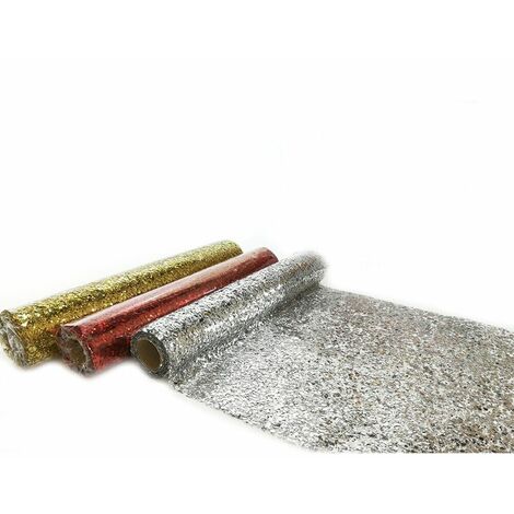 Nastro runner centro tavola per decorazioni albero di natale fiocco puntale addobbi natalizi nastrino oro rosso argento bianco - colorigenerali: ROSSO