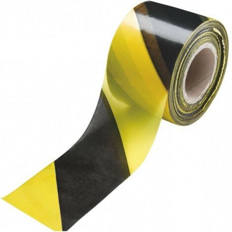 NASTRO SEGNALETICO 200MT GIALLO NERO CANTIERE CF SCATOLA