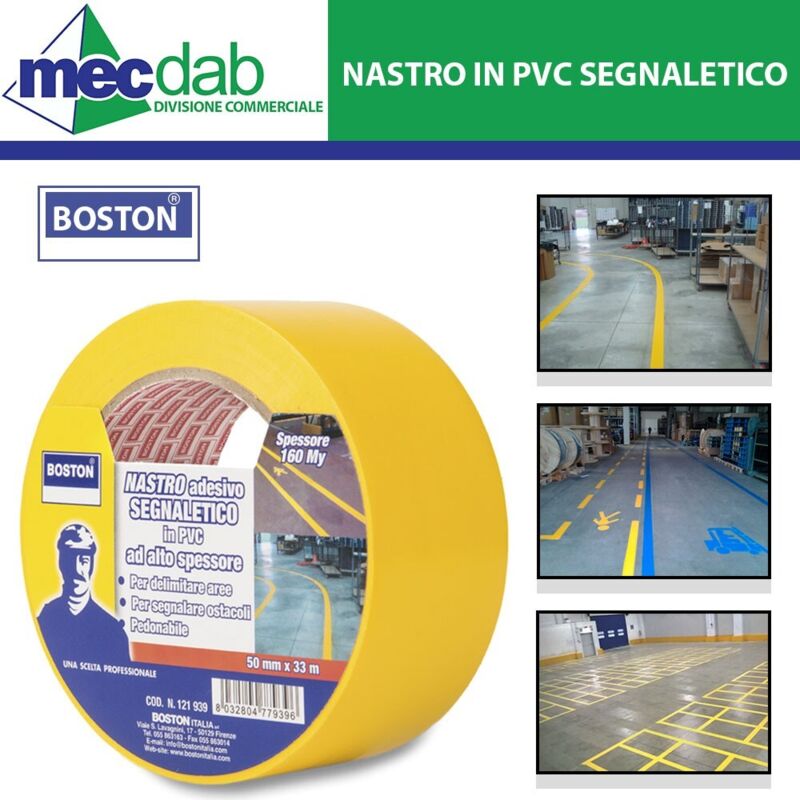 Nastro segnaletico adesivo giallo