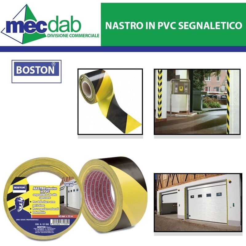 Nastro Adesivo Giallo nero Mm.50x33mt.
