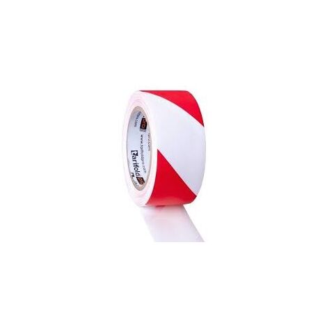NASTRO SEGNALETICO BIANCO ROSSO 50MM 33M