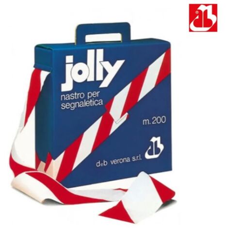 NASTRO SEGNALETICO BIANCO ROSSO MM 75 X 200 MT