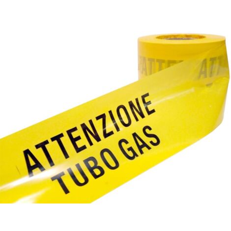 Nastro Segnaletico Tubo Gas 12,5cm x 200mt 04903