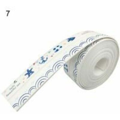 Nastro sigillante autoadesivo impermeabile in PVC con motivo splendido, striscia di mastice per angoli da parete, lavello da cucina, per bagno BLOW