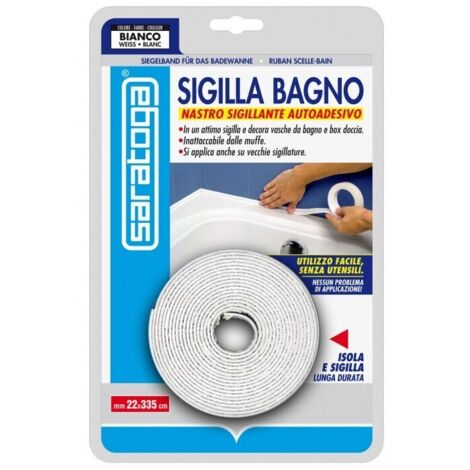 nastro sigillante autoadesivo per bagni.