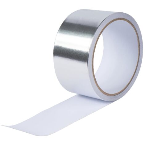 Nastro sigillante per impieghi gravosi, nastro in alluminio rinforzato da 50 mm x 20 m, nastro in alluminio, alta temperatura, 1 pz.