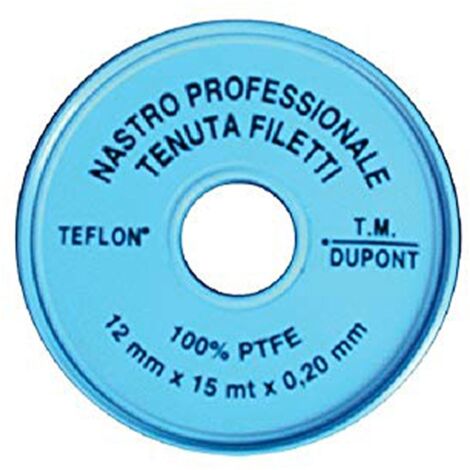 Nastro Teflon 'Professionale'  1/2' X 15 Mt. X 0,2 Mm Cf. 6 Pz