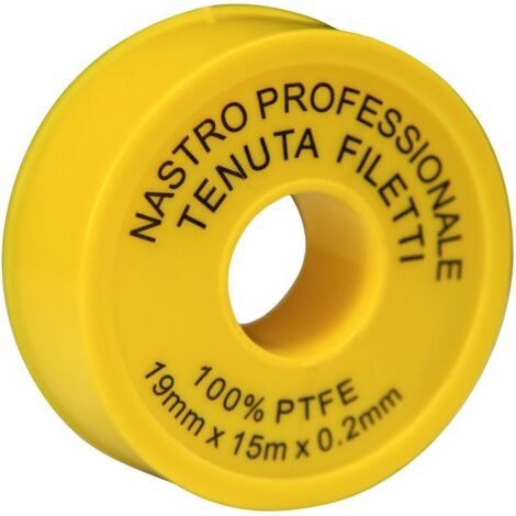 NASTRO TEFLON X FILETTI PROFESSIONALE - PTFE MM 19 MT 15 - 10 pezzi