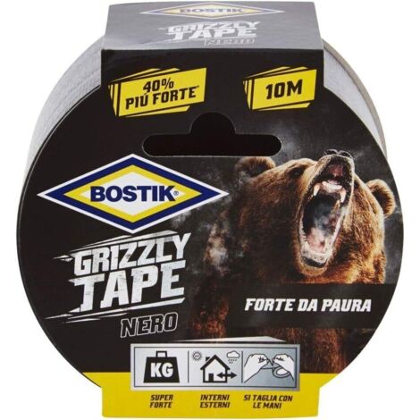 Nastro Telato Bostik Grizzly Tape Colre Nero per riparare, fissare, rinforzare
