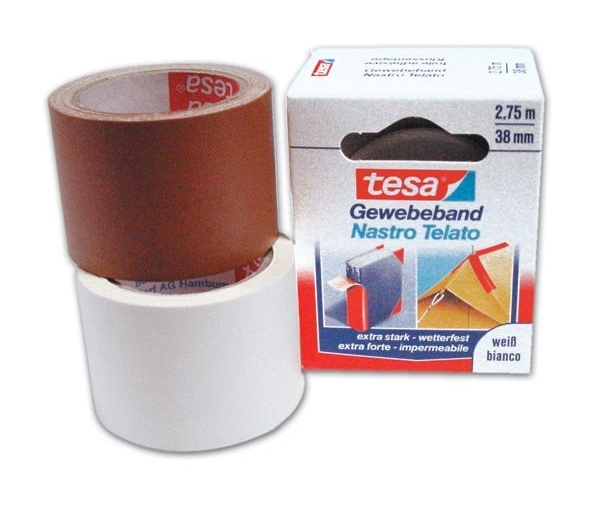 Image of Tesa - Nastro Telato Multiuso Nero in tela extra Forte h 38mm Lunghezza 2,75 mt