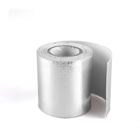 Nastro termico da 5 m, isolante termico per scarico, aspirazione aria, scudo termico riflettente, protezione dal calore, motore, autoadesivo, argento