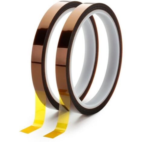 Nastro termoresistente, 2 pezzi, 15 mm x 33 m, adesivo ad alta temperatura, nastri per termopressa, nastro isolante color beige per pressa a sublimazione e stampante 3D.