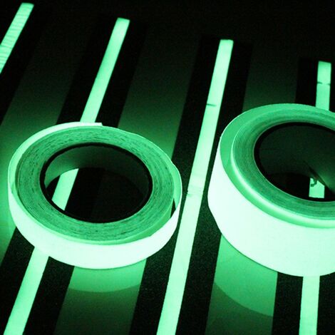 Nastro termosaldabile (con ferro da stiro) fosforescente si illumina al buio 25/50mm x 2MT Larghezza - 25mm x 2MT