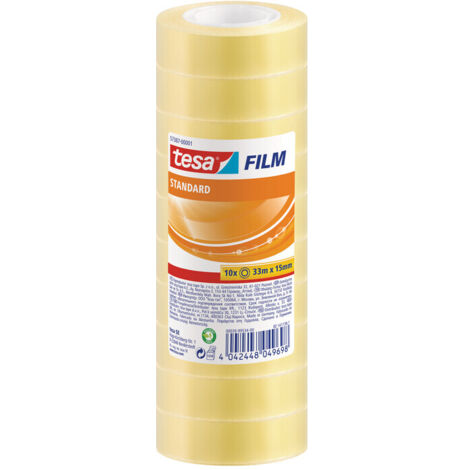 NASTRO TRASPARENTE TESA TORRE 10 PZ 15MMX33M- 1,0 confezione