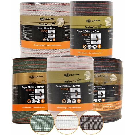 Nastro Turbostar Gallagher 40 mm per cavalli: Nastro verde 200m