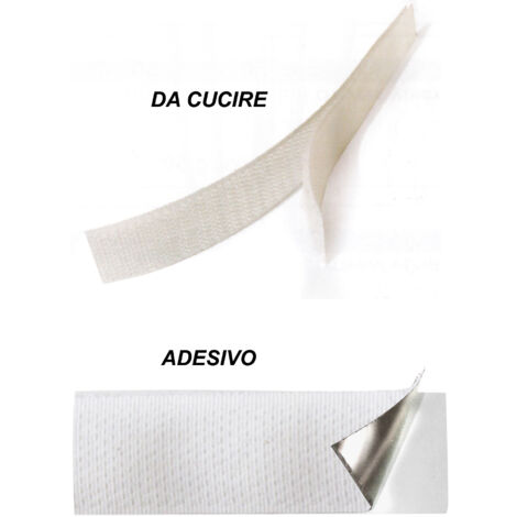 NASTRO VELCRO BIANCO Adesivo Uncino 50.00 metri