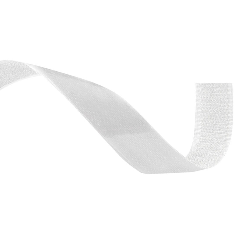 Nastro velcro compatto maschio bianco 20mm x 25m