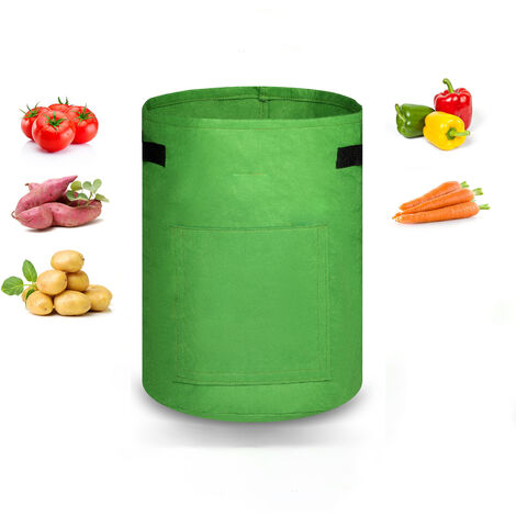 1 Pezzo Borsa Per La Coltivazione Di Patate Con Coperchio E Maniglia Per Il  Contenitore Da Giardino Serra Per Patate, Funghi, Pomodori, Verdure (7  Galloni, Colore Verde)