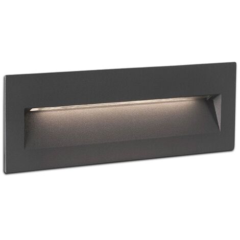 NAT Lámpara empotrable gris oscuro para exterior IP65