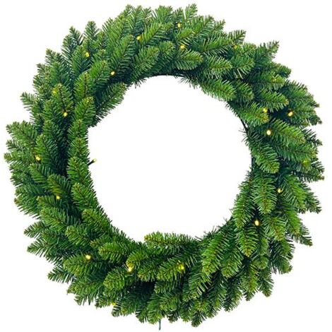 NATALE - GHIRLANDA VERDE Ø 65CM C/LUCE A BATTERIA MAURER (3XAA NO INCLU)