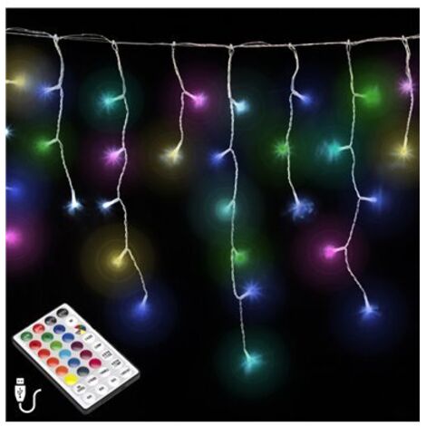 NATALE - TENDA LUMINOSA 160 LED MULTICOL RGB C/TELECO USB MAURER-BLISTER