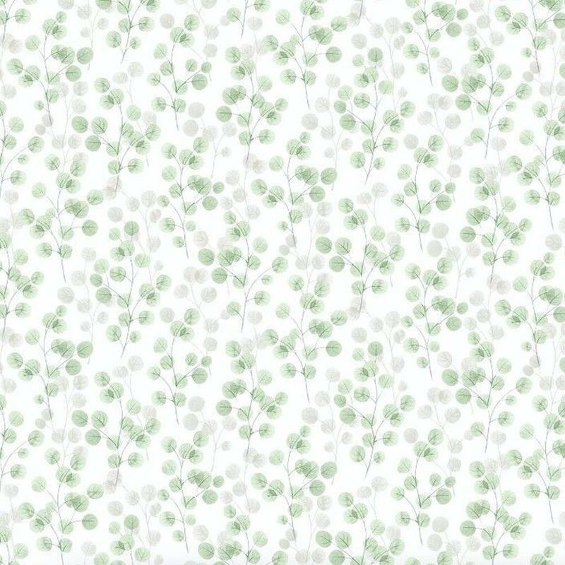 Natasha Green Wallpaper Debona Floral Textured Glitter White Grey Vinyl