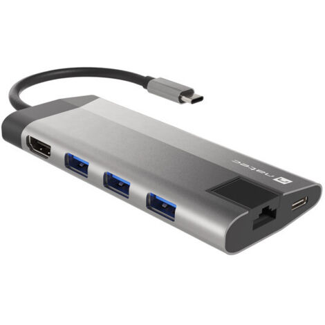 NATEC Fowler Plus USB-Adapter schwarz grau