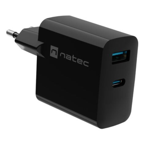 NATEC NUC-2145 Caricabatterie per dispositivi mobili Universale Black Power alterna Ricarica rapida interna