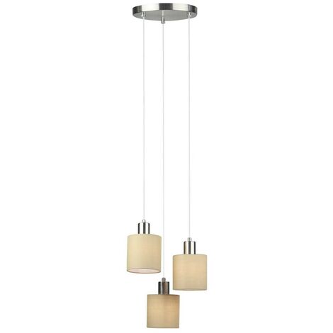 Natina pendentif brun clair, chrome satiné E14 25W MAX 3X