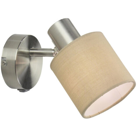NATINA, SPOT, BROWN/SATIN CHROME, E14 1X MAX 25W, EXCL.