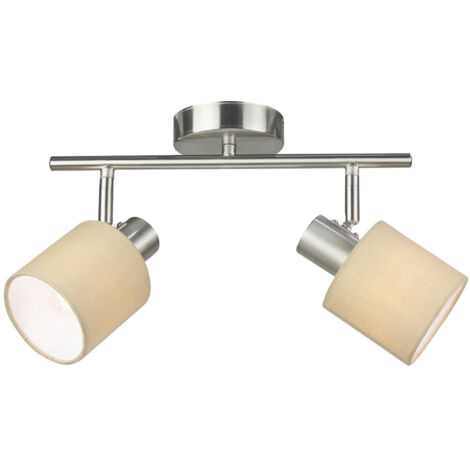 NATINA, SPOT, BROWN/SATIN CHROME, E14 2X MAX 25W, EXCL.