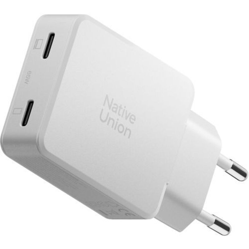 Native Union 65w Usb-c Fast Gan Pocket Charger White
