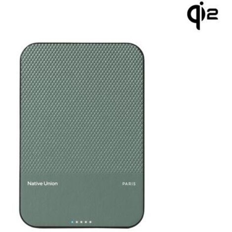 Native Union (Re)Classic Qi2 Magnetic Powerbank 5000mAh Green