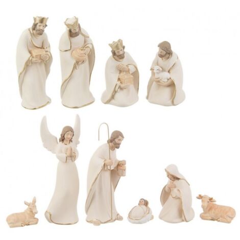 Natività 10 figure Celestial bianco