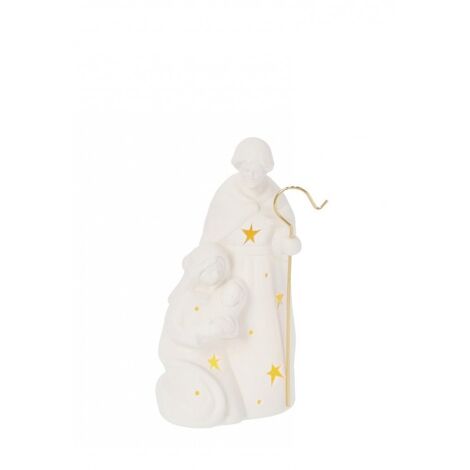 Natività Leslie Bianco Altezza 20.5cm LED (8 Pezzi)