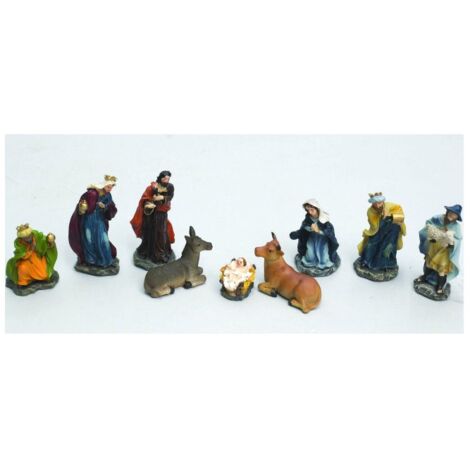 Nativité en résine 11 cm 9 pièces